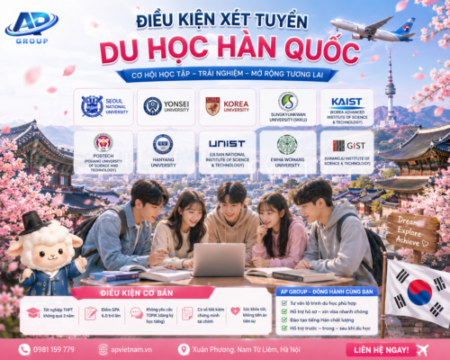 Điều kiện xét tuyển Du học các trường tại Hàn Quốc
